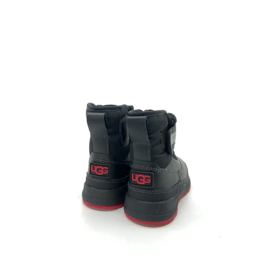 UGG Taney Weather Black Red Kids Boots Size 7